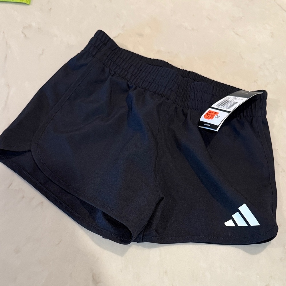 Adidas Girls Black Athletic Shorts